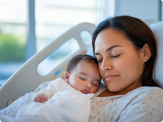 Happy family with twins