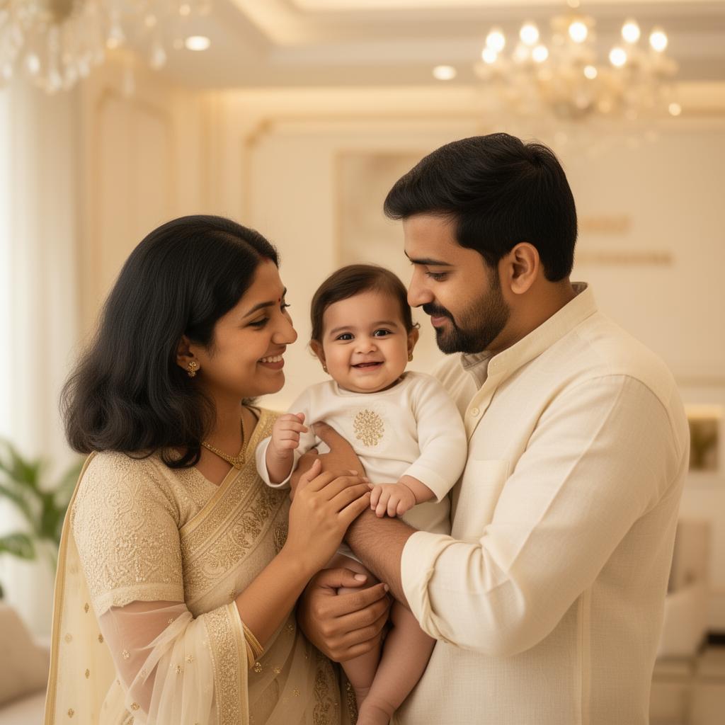 Happy family at Aakash Fertility Centre