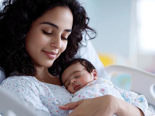 Mother with baby